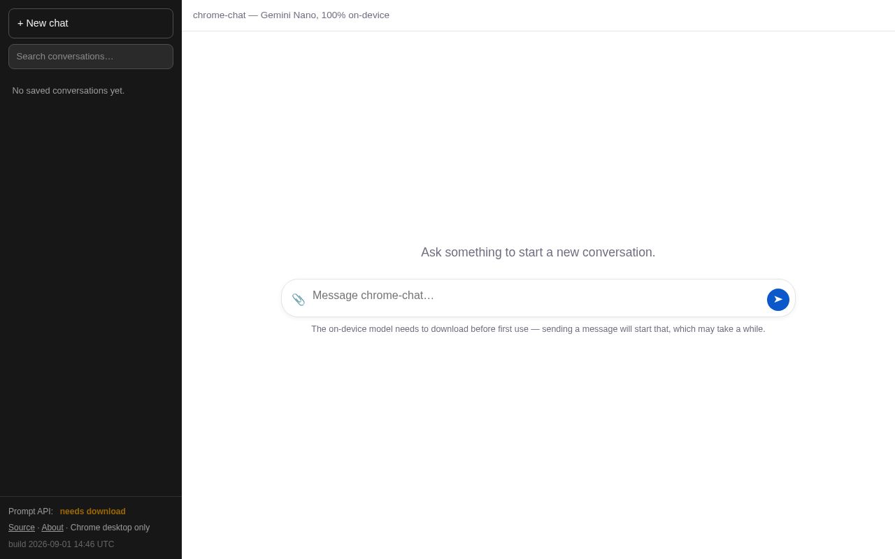 Preview of Chrome Chat