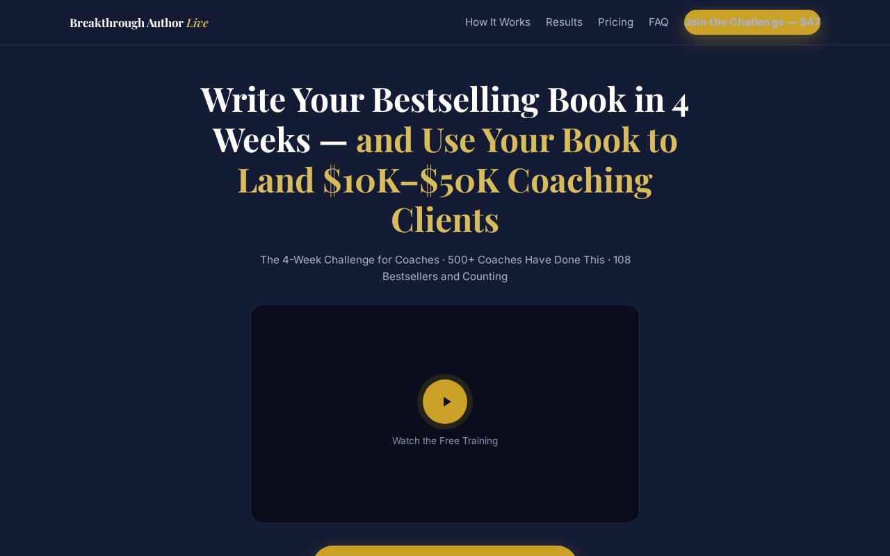 Preview of Breakthrough Author Live