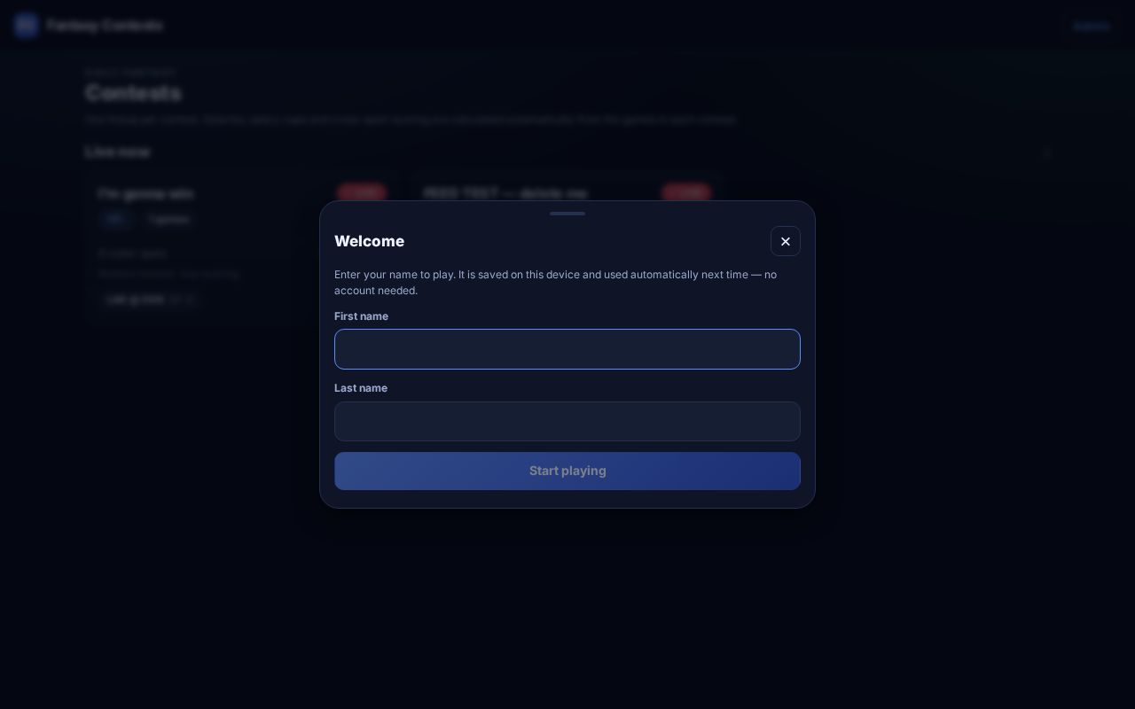 Preview of FantasyContests