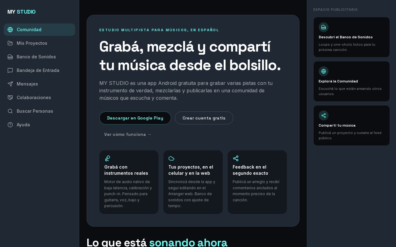 Preview of Mystudio Web