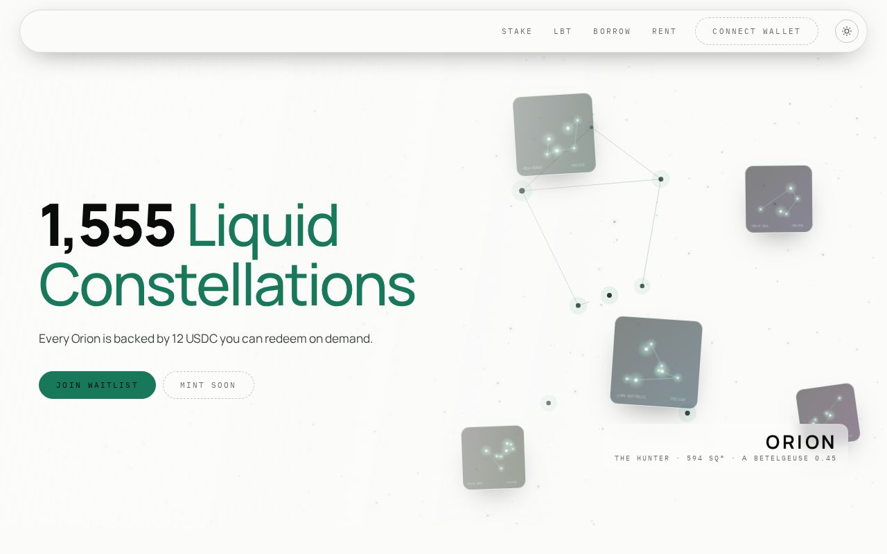 Preview of Orion Site