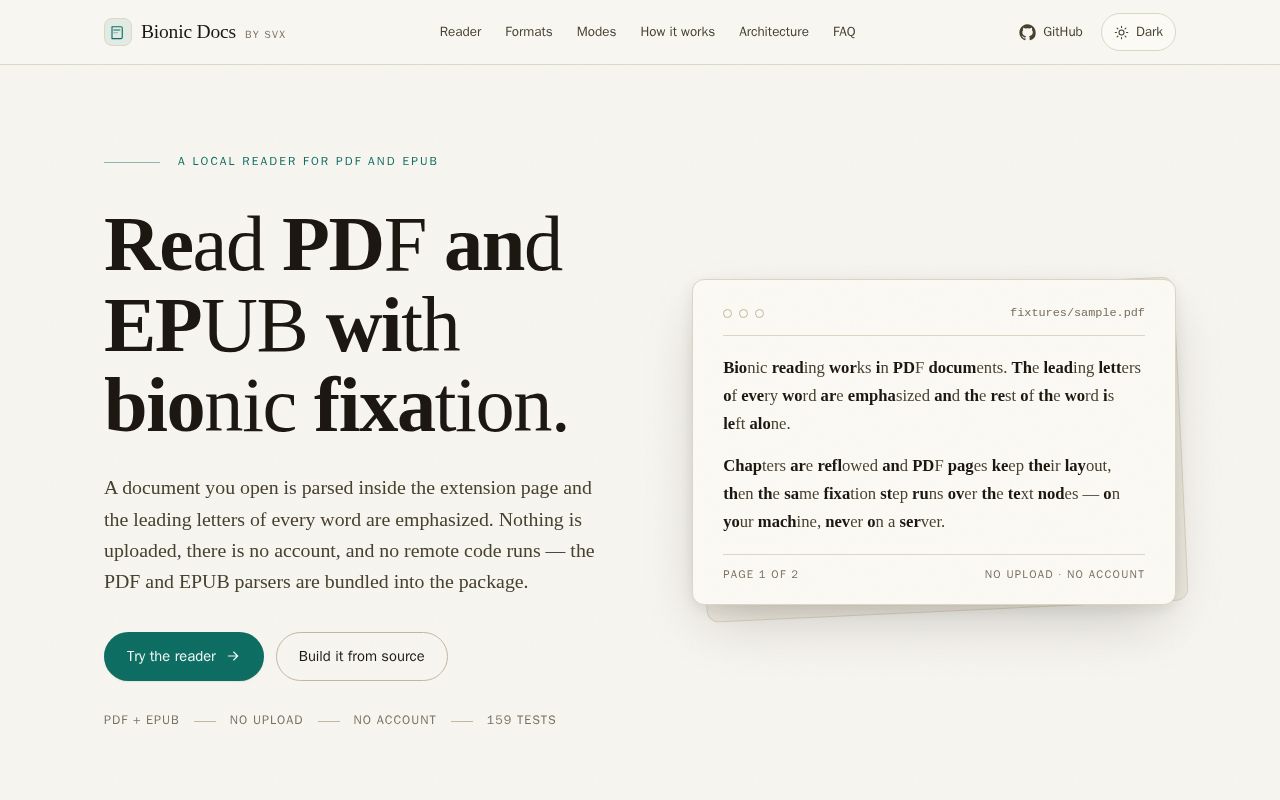 Preview of Bionic Docs