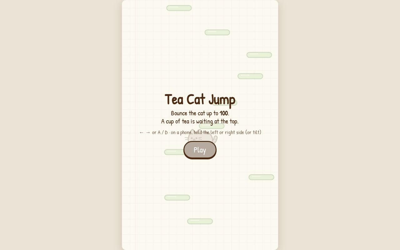 Preview of Tea Cat Jump