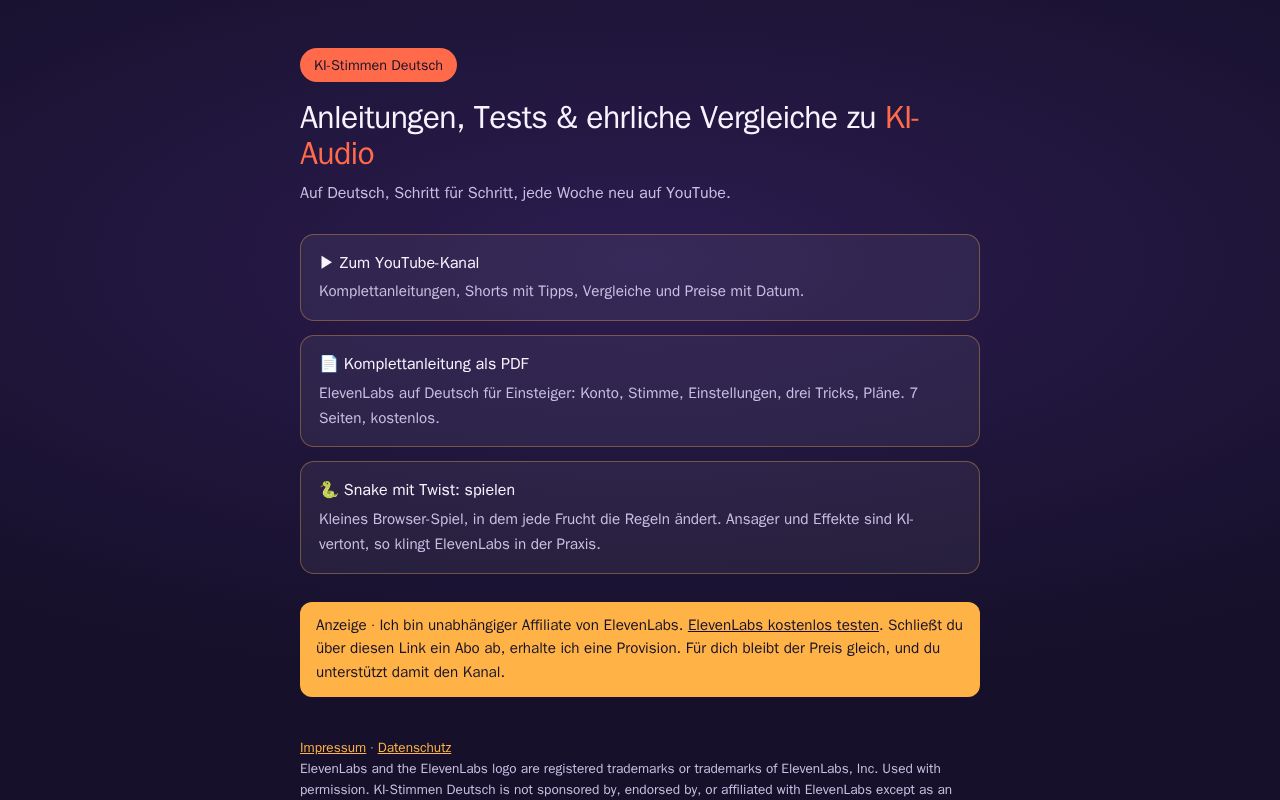 Preview of KI-Stimmen Deutsch