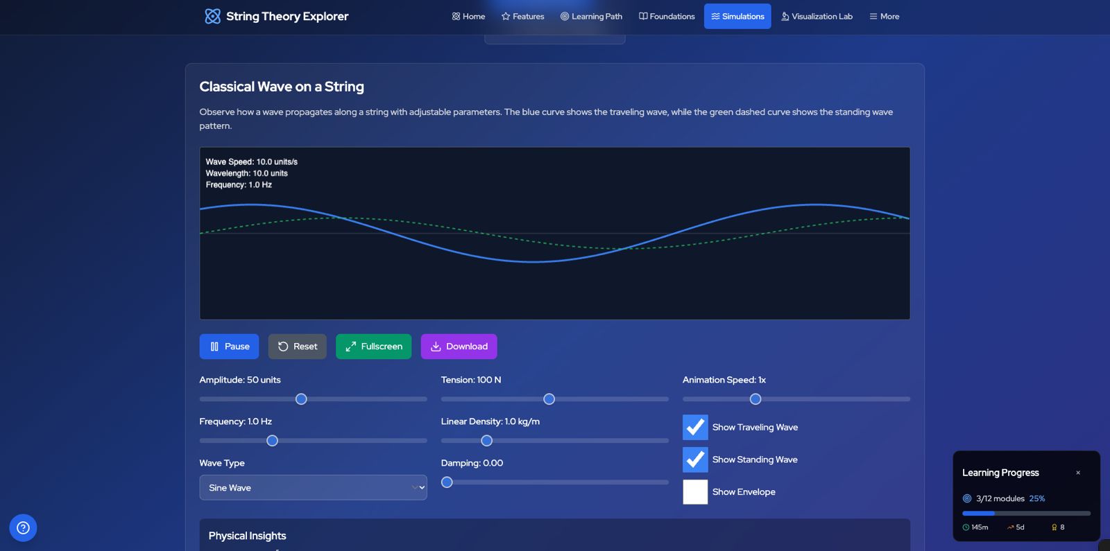 Preview of Resniq | String Theory Simulator | Visualization Platform