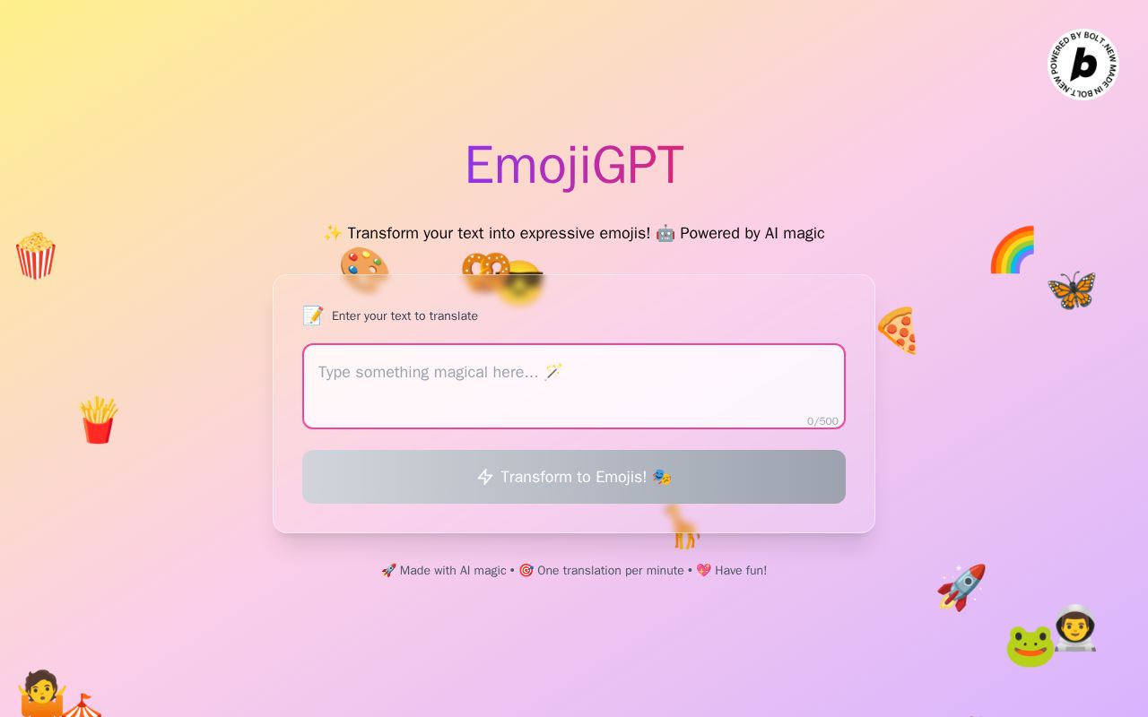 Preview of EmojiGPT