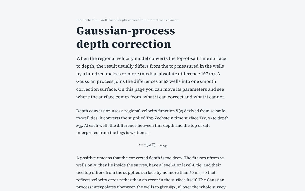 Preview of Gaussian Process Depth Correction
