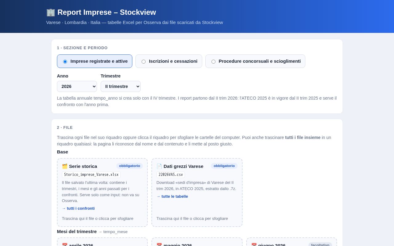 Preview of Report Imprese Stockview