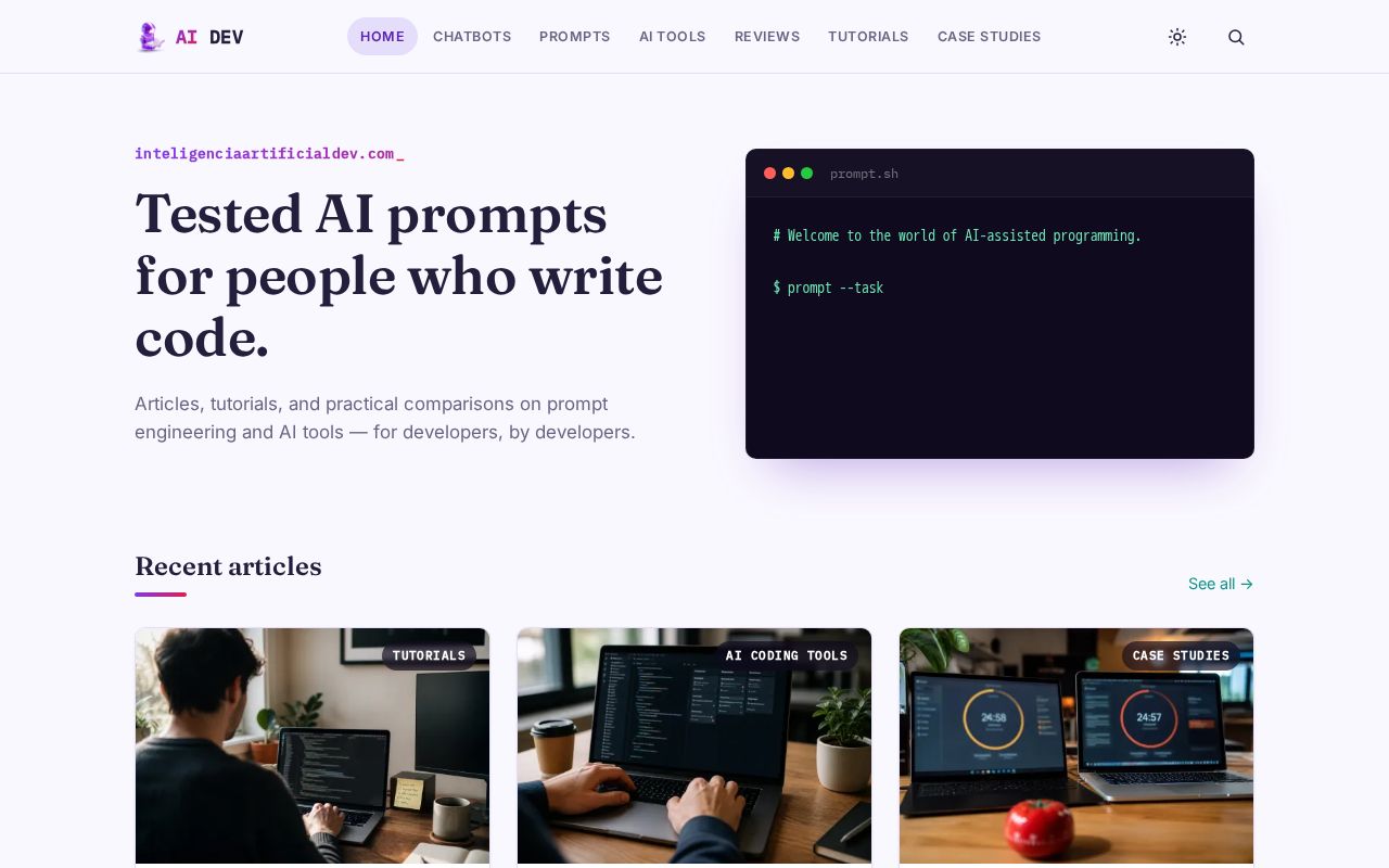 Preview of Inteligenciaartificialdev Blog